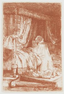 Davut dua ederken by Rembrandt van Rijn
