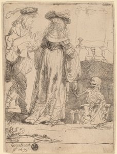 Açık Mezardan Evli Çifte Görünen Ölüm by Rembrandt van Rijn