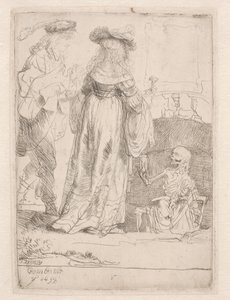genç çift ve ölüm by Rembrandt van Rijn