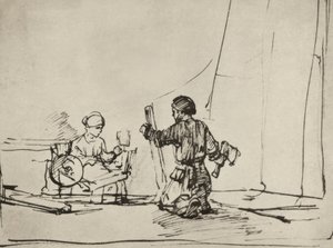 Kutsal Aile atölyede by Rembrandt van Rijn