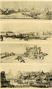 Dört peyzaj çalışması by Rembrandt van Rijn