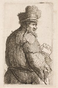 Yaşlı adam arkadan görüldü by Rembrandt van Rijn