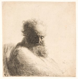 Yaşlı, sakallı adam. Baskın yapmak by Rembrandt van Rijn