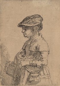 Sepetli Kız, c. 1642. by Rembrandt van Rijn