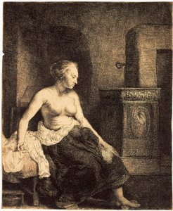 Sobanın Yanında Yarı Çıplak Kadın, 1658.