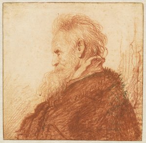 Yaşlı Bir Adamın Başı (rekto) by Rembrandt van Rijn