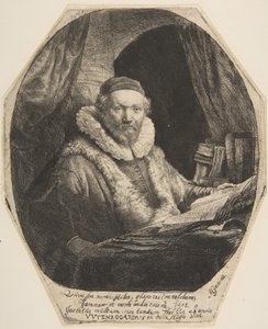Jan Uytenbogaert. by Rembrandt van Rijn