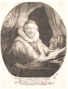 Jan Uytenbogaert, Arminian remonstarnts mezhebinin vaizi by Rembrandt van Rijn