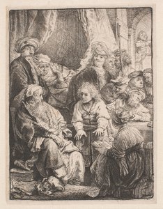 Yusuf rüyalarını anlatır by Rembrandt van Rijn