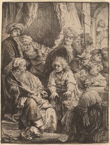Yusuf Rüyalarını Anlatıyor by Rembrandt van Rijn