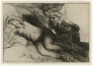 Jüpiter ve Antiope Jüpiter ve Antiope: daha büyük levha by Rembrandt van Rijn