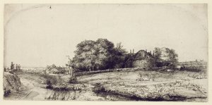 Haybarn ve Koyun Sürüsü ile Manzara, c.1652 (kağıt üzerinde gravür ve kuru nokta)