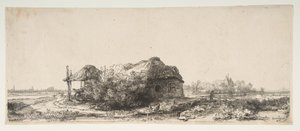 Bir Kulübe ve Haybarn ile Manzara, 1641. by Rembrandt van Rijn