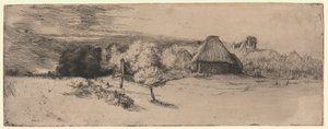 Çiftlik Binası ve "Kuleli Ev" ile Peyzaj by Rembrandt van Rijn