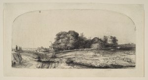 Saman Ahırı ve Koyun Sürüsü ile Manzara, 1652. by Rembrandt van Rijn