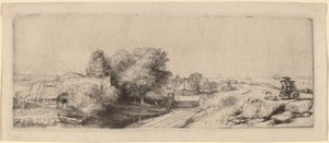 Sütçü ile Manzara by Rembrandt van Rijn