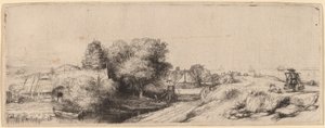 Sütçü ile Manzara by Rembrandt van Rijn