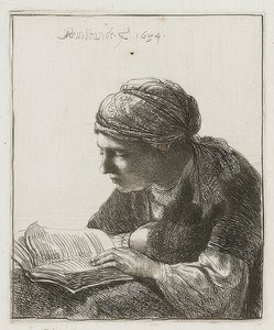 Lesende. 1634 by Rembrandt van Rijn