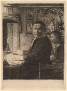 Lieven Willemsz van Coppenol: Küçük Plaka, c. 1658. by Rembrandt van Rijn