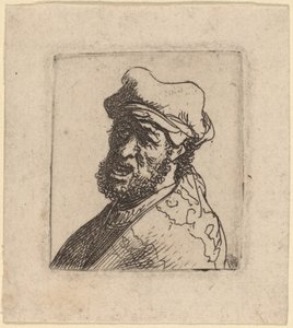 Ağlayan Adam, Dörtte Üç Sol by Rembrandt van Rijn