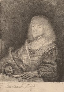 Masada Haç ve Zincir Takan Adam, 1641. by Rembrandt van Rijn