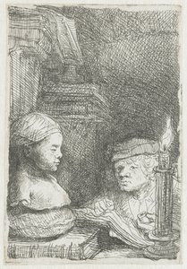 Bir dökümden çizim yapan adam by Rembrandt van Rijn