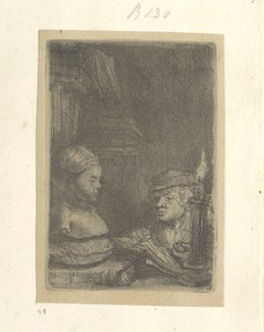 Adam, bir alçı modelden sonra çizim Recueil de quatre-vingt-cinq orijinalleri estampes (seri başlığı) by Rembrandt van Rijn