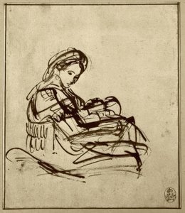 çocukla Meryem by Rembrandt van Rijn
