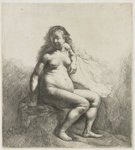 Bir tepede çıplak kadın Bir tepede çıplak kadın by Rembrandt van Rijn