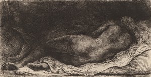 Yatarken Negress, 1658. by Rembrandt van Rijn