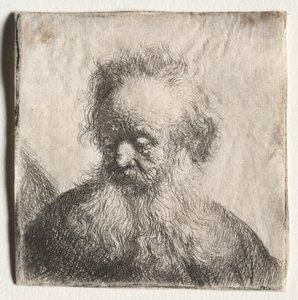 Akan Sakallı Yaşlı Adam: Büst, 1631. by Rembrandt van Rijn