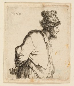 Elleri Arkasında Köylü by Rembrandt van Rijn