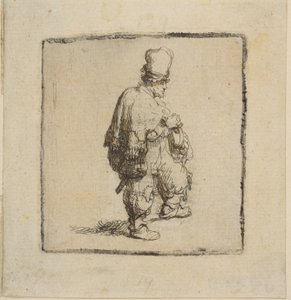 Polonyalı Kolları Katlanmış Ayakta, 1630-40. by Rembrandt van Rijn
