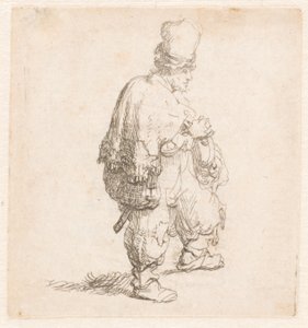 Polonyalı kolları katlanmış ayakta by Rembrandt van Rijn