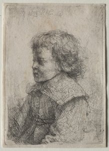 Profildeki Bir Çocuğun Portresi by Rembrandt van Rijn