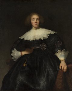 Hayranı Olan Genç Bir Kadının Portresi, 1633. by Rembrandt van Rijn