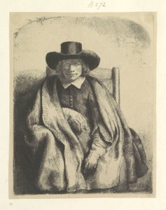 Portret van de prentverkoper Clement de Jonghe Seksen beş orijinal baskının toplanması (seri başlığı) by Rembrandt van Rijn