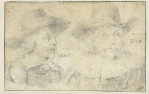 Cornelis de Graeff ve Frans Banningh Cocq'un Portreleri by Rembrandt van Rijn