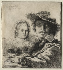 Rembrandt ve Karısı Saskia, 1636. by Rembrandt van Rijn