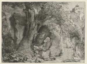 Aziz Francis Ağacın Altında Dua Ediyor Aziz Francis bir ağacın altında dua ediyor by Rembrandt van Rijn