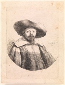 Samuel Manasseh Ben İsrail, Yahudi yazar by Rembrandt van Rijn