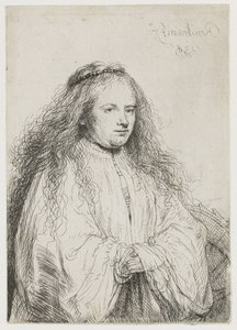 Saskia İskenderiye Aziz Catherine olarak ('küçük Yahudi gelin') by Rembrandt van Rijn