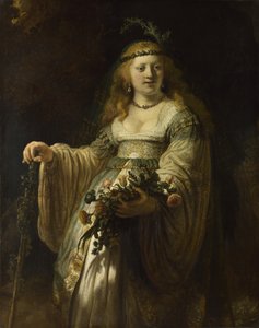 Arcadian Kostümlü Saskia van Uylenburgh, 1635 by Rembrandt van Rijn