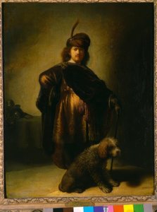 Oryantal kostümlü otoportre by Rembrandt van Rijn