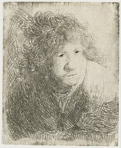Otoportre, Öne Eğilme, Dinleme, 1628. by Rembrandt van Rijn