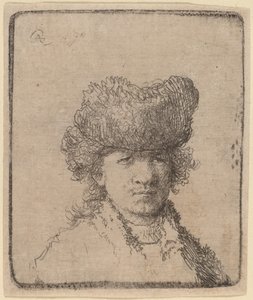 Kürk Şapkalı Otoportre by Rembrandt van Rijn