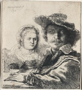 Saskia ile Otoportre by Rembrandt van Rijn