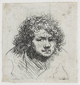 Öne eğilmiş otoportre: büstü by Rembrandt van Rijn