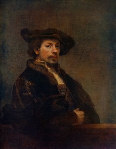 34, 1640, 1912 Yaşında Otoportre. by Rembrandt van Rijn
