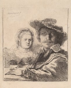 Saskia ile Otoportre, 1636 by Rembrandt van Rijn